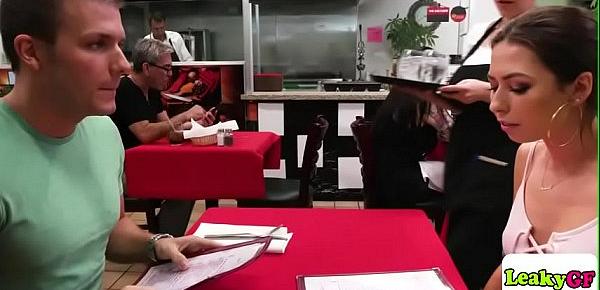  Melissa gets fucked in the restaurant